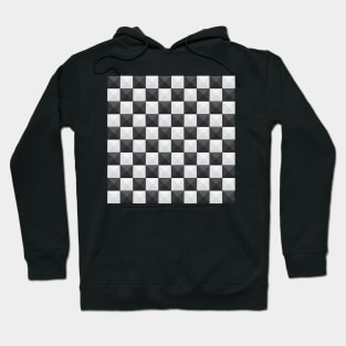 Black and White Checkered Squares Hoodie